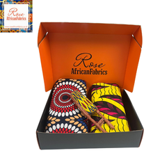 Load image into Gallery viewer, Ankara Block Print Gift Set - 006
