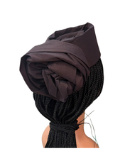 Load image into Gallery viewer, Brown Silk Zara Cap | African Headwrap Hat
