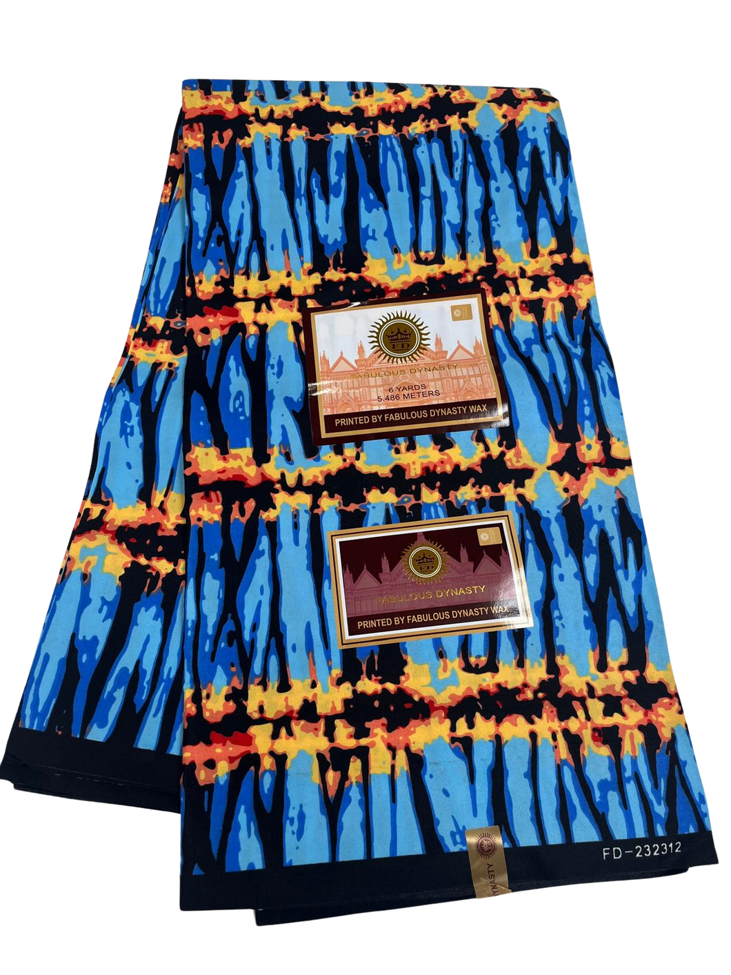 Blue Batik Style Ankara - 6 Yards