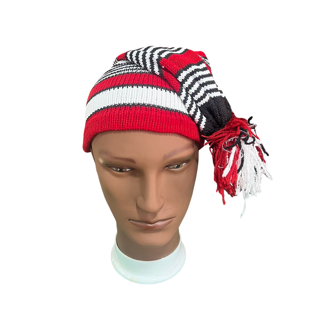 Red and White Igbo Hat