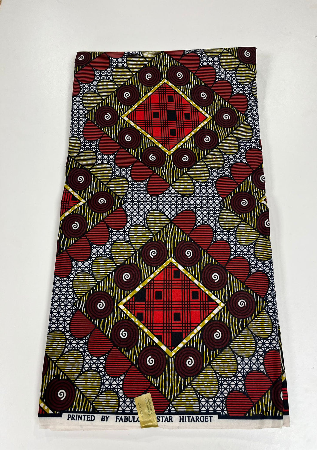Multicoloured / Red Ankara Print - 6 Yards