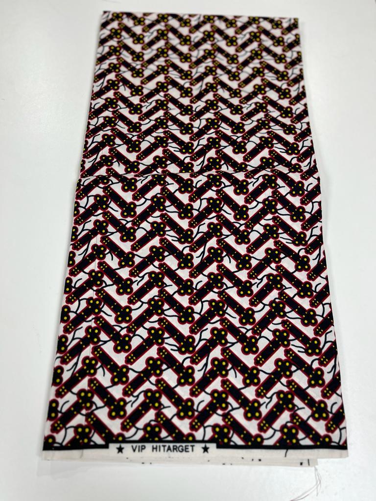 Black and White Ankara Print - 6 Yards