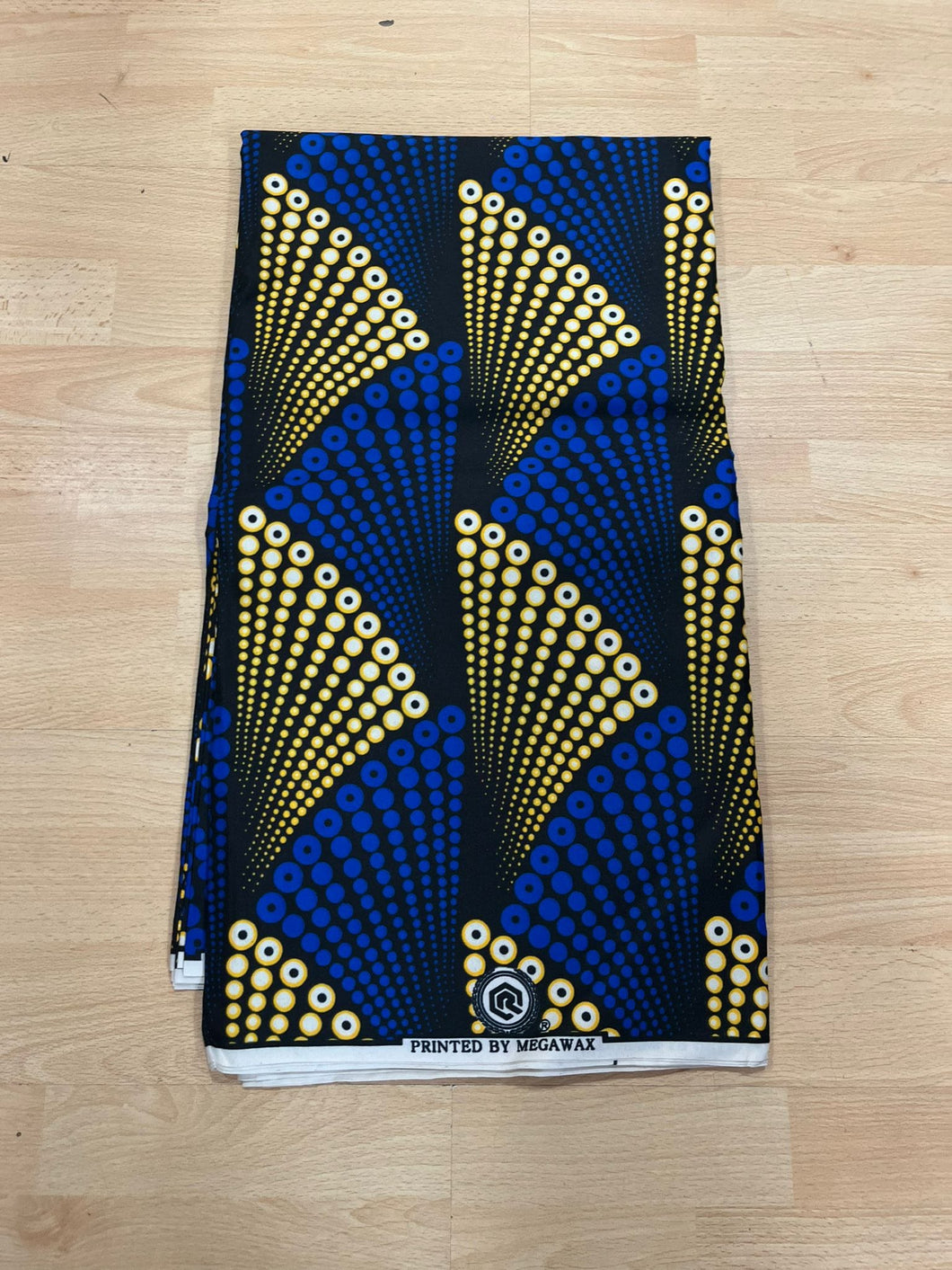 Royal Blue and Gold Ankara Print - 6 Yards