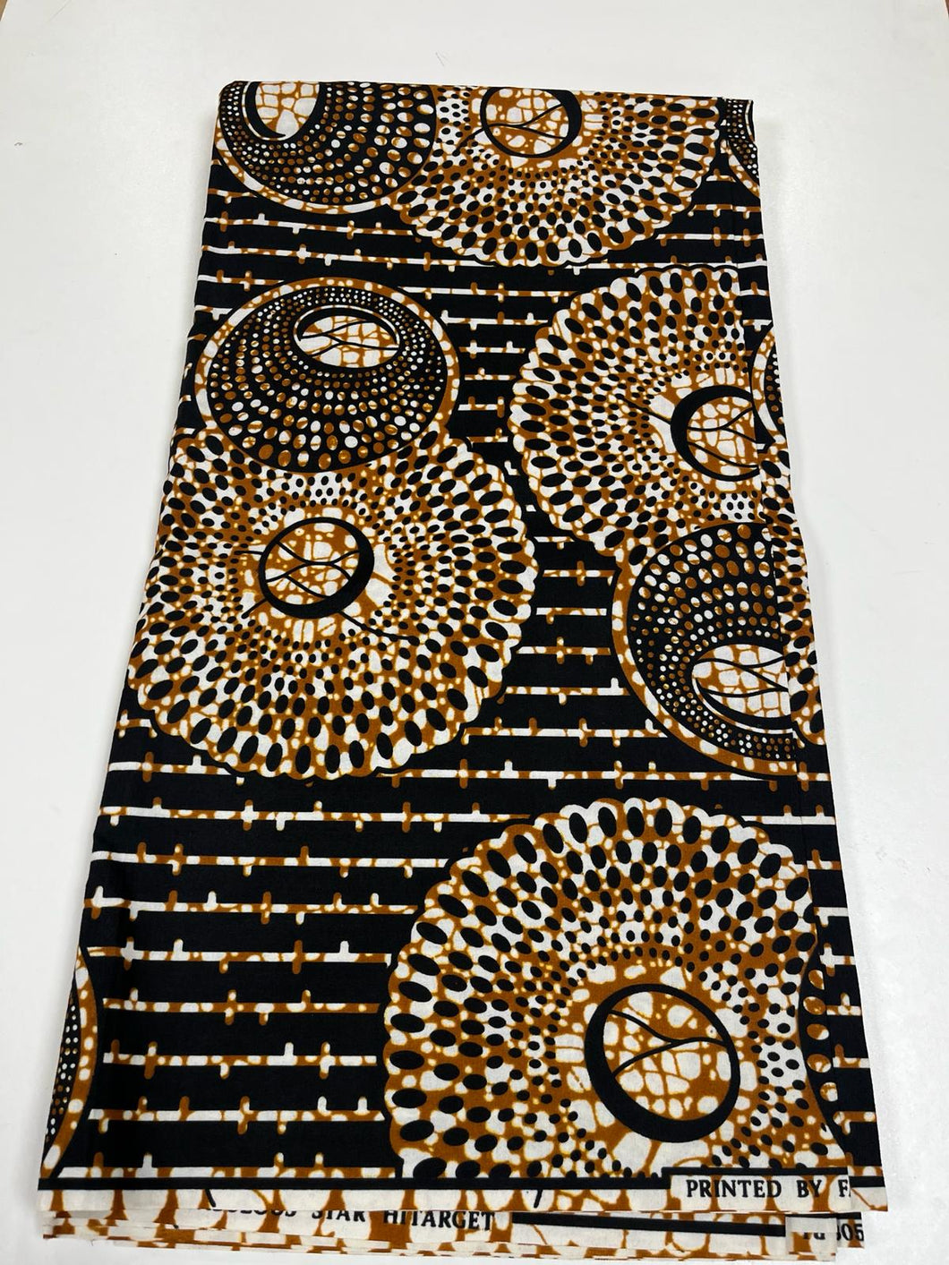 Brown Ankara Print - 6 Yards