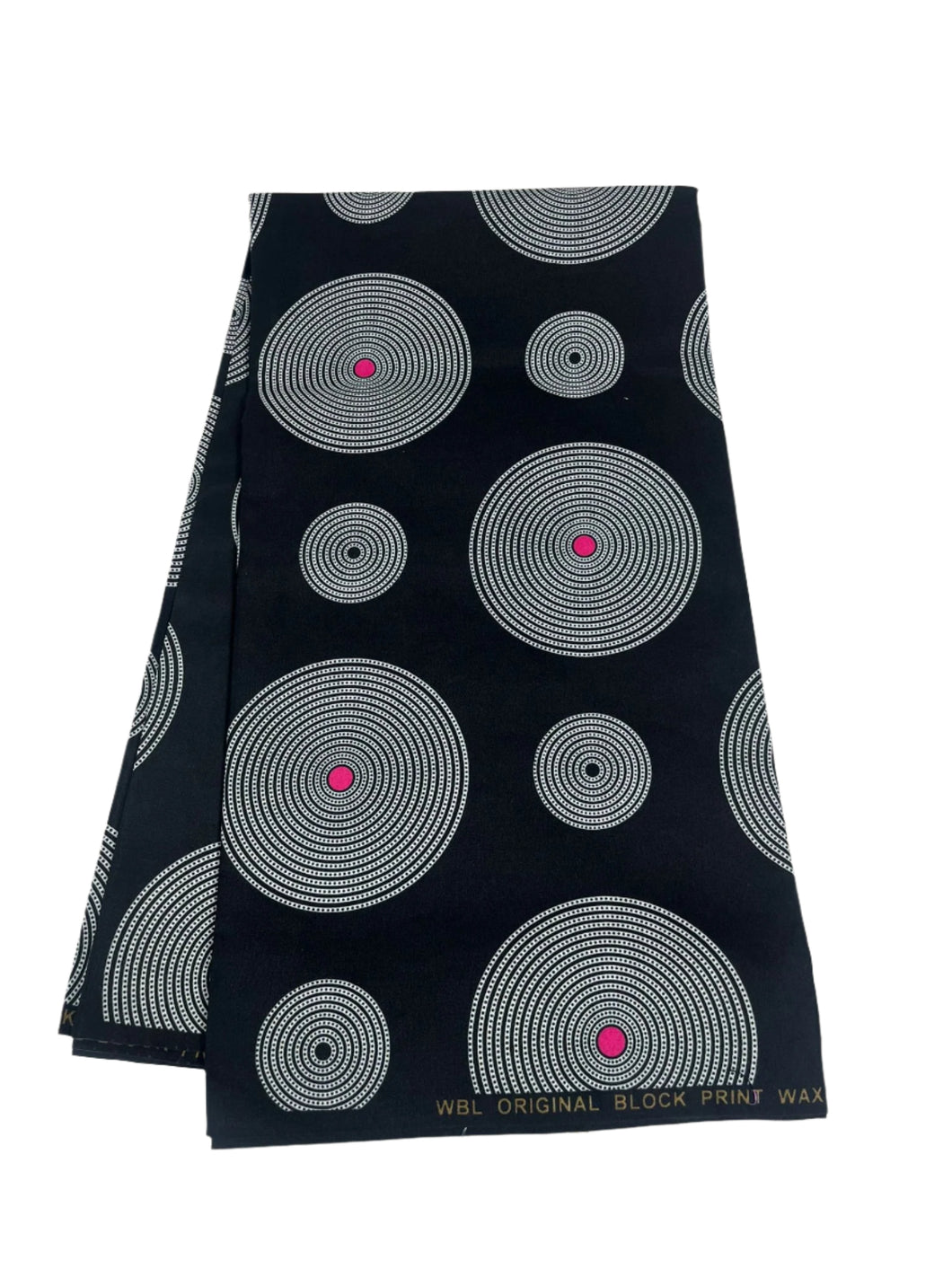 Black and Pink Ankara Print - 6 Yards