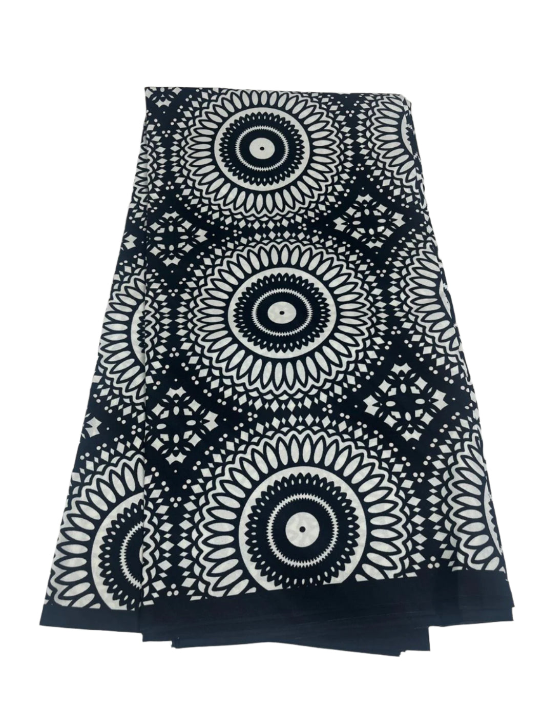Black and White Ankara Print - 6 Yards