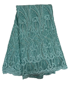 Mint Green French Lace - 5 Yards