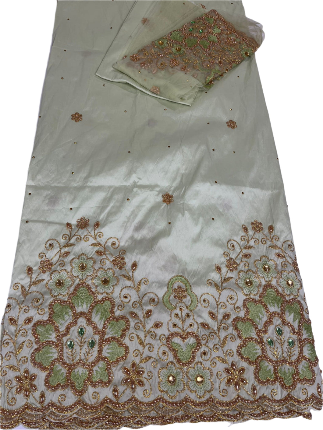 Sage Green George with Blouse Fabric