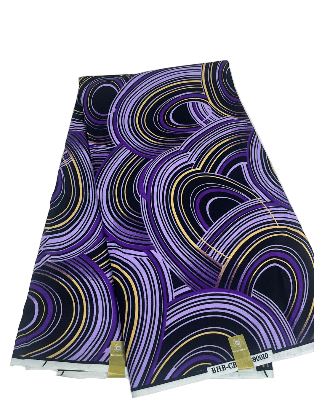 Purple and Gold Ankara Print - 6 Yards