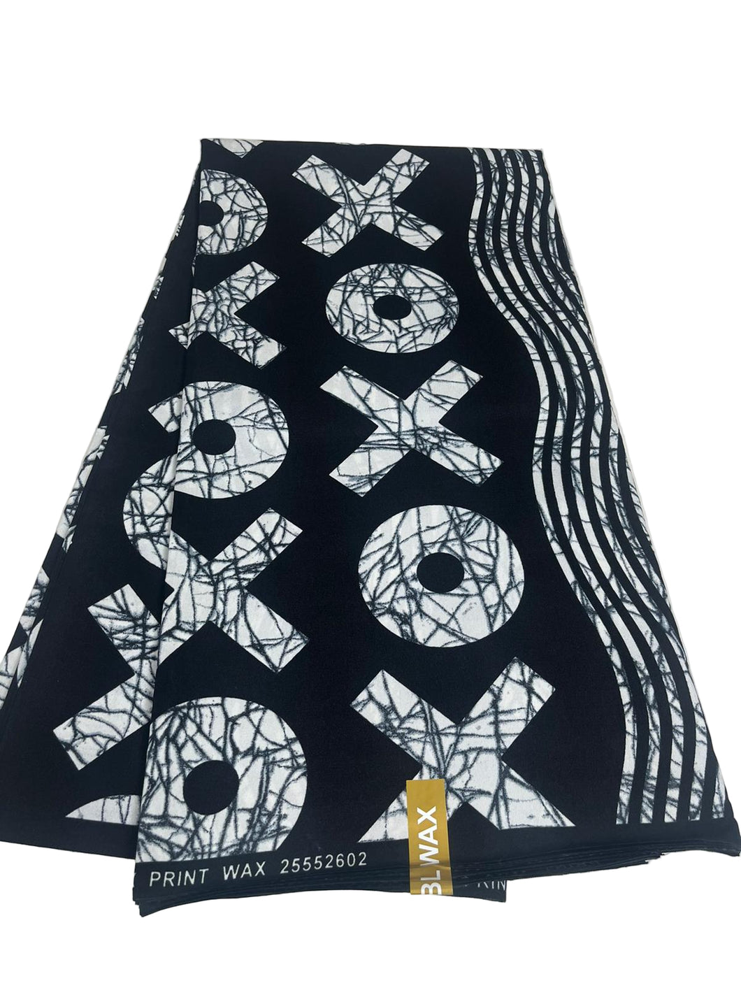 Black and White Ankara Print - 6 Yards