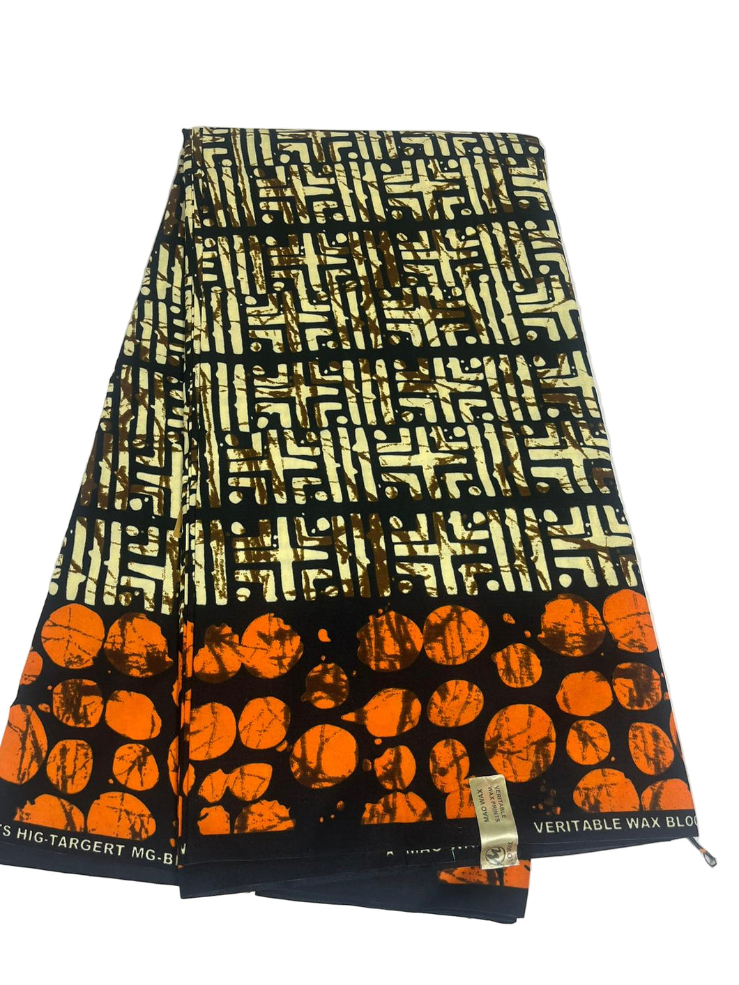 Orange and Brown Ankara Print - 6 Yards