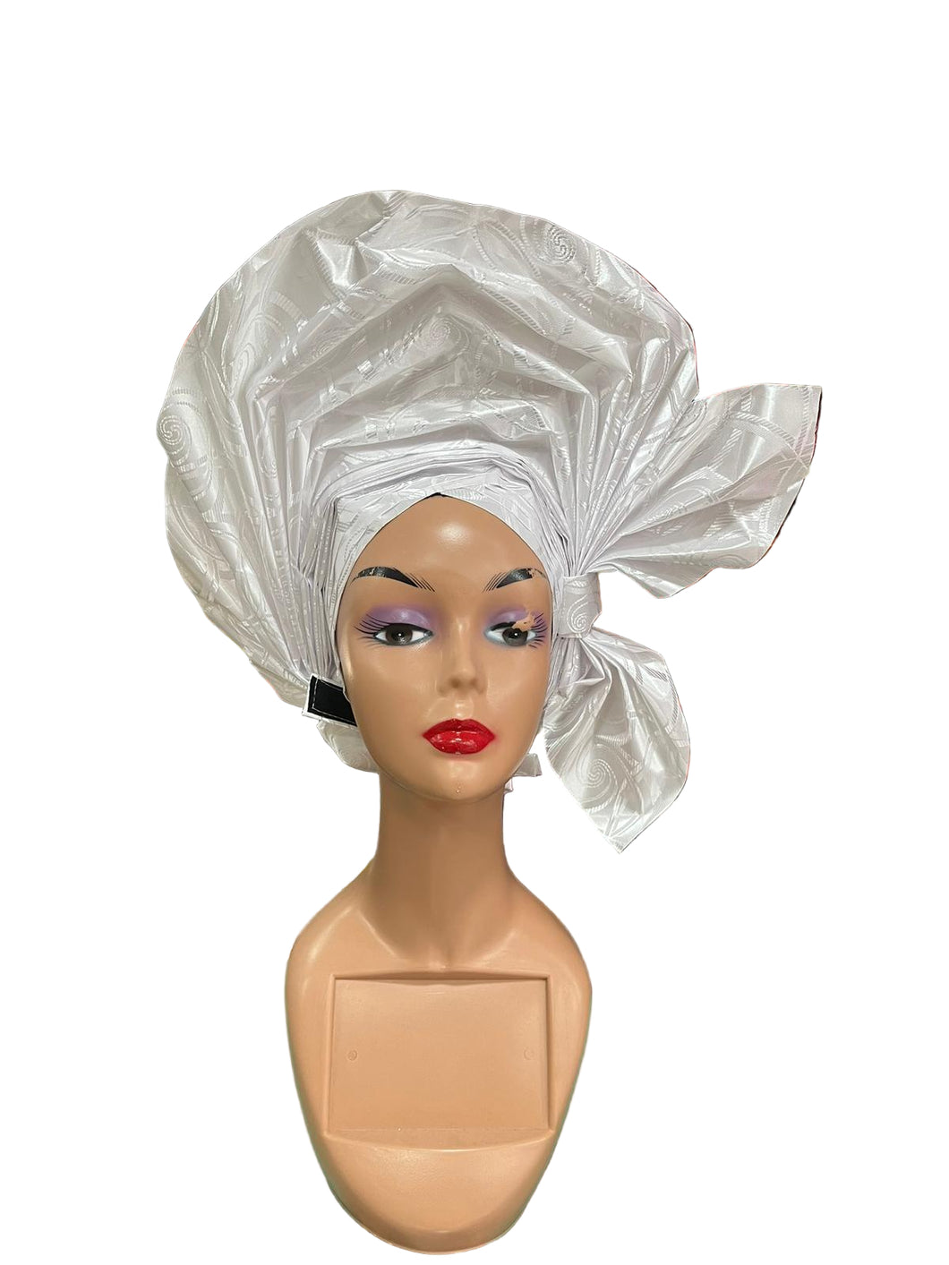 White Headtie Auto Gele