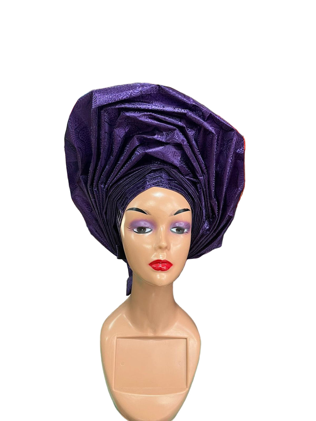 Purple Headtie Auto Gele