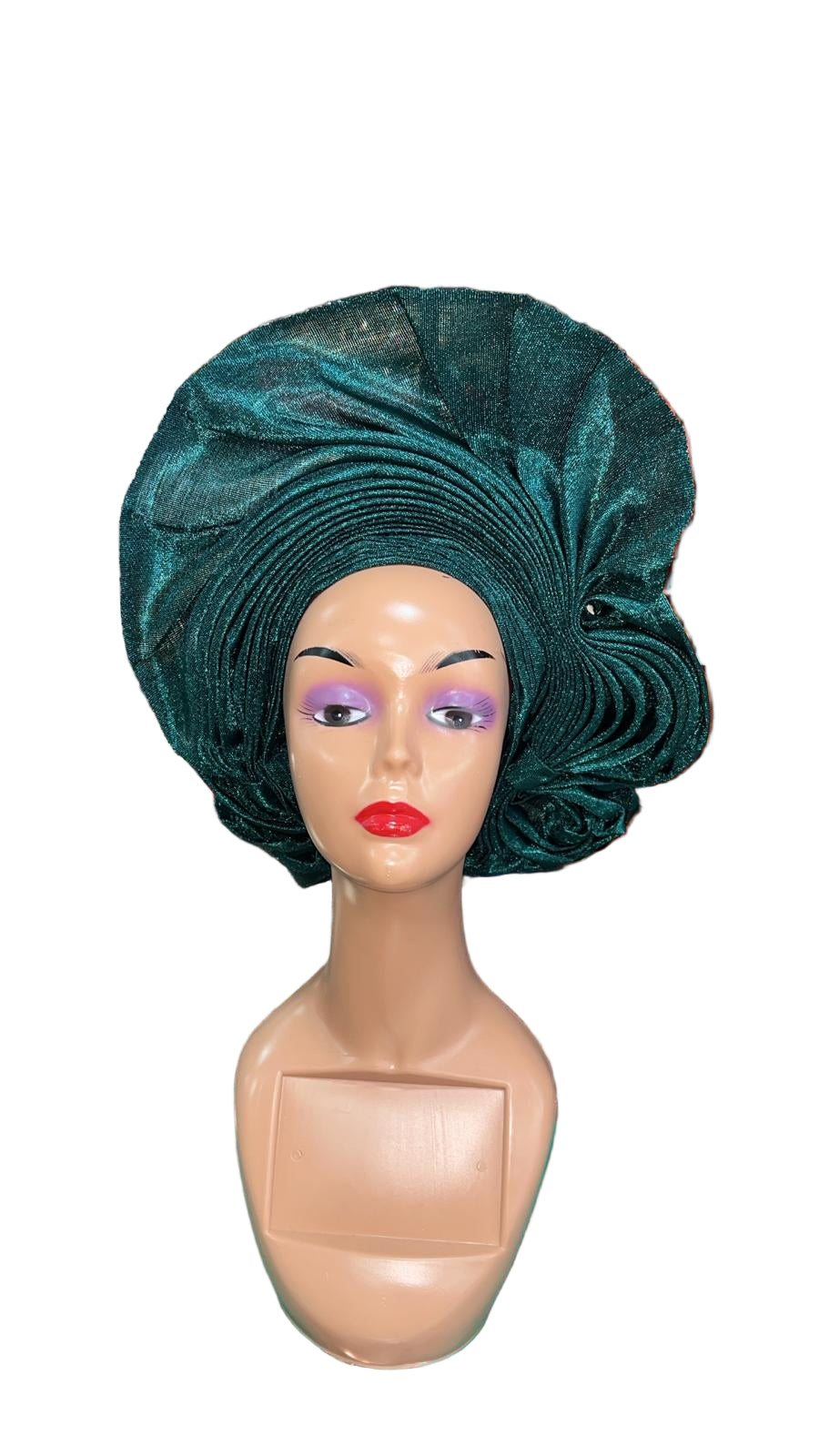 Emerald Green Aso-Oke Auto Gele