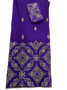 Purple George with Blouse Fabric