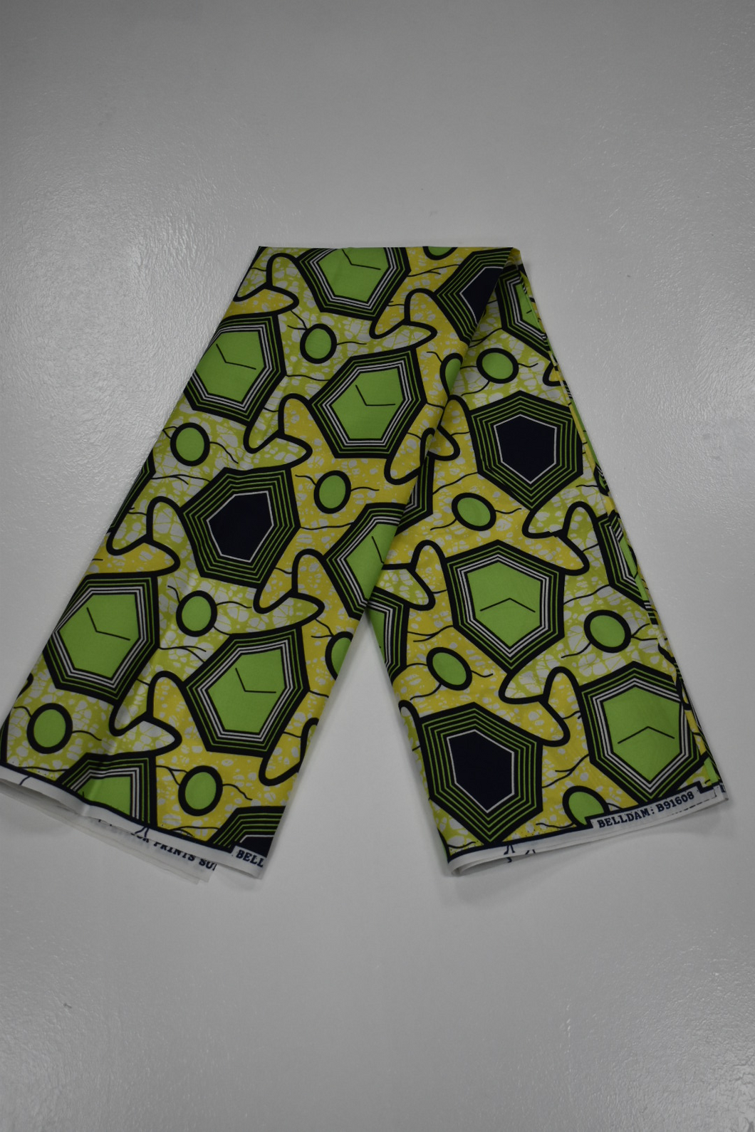 Lime Green and Yellow Ankara Print - 1 Yard