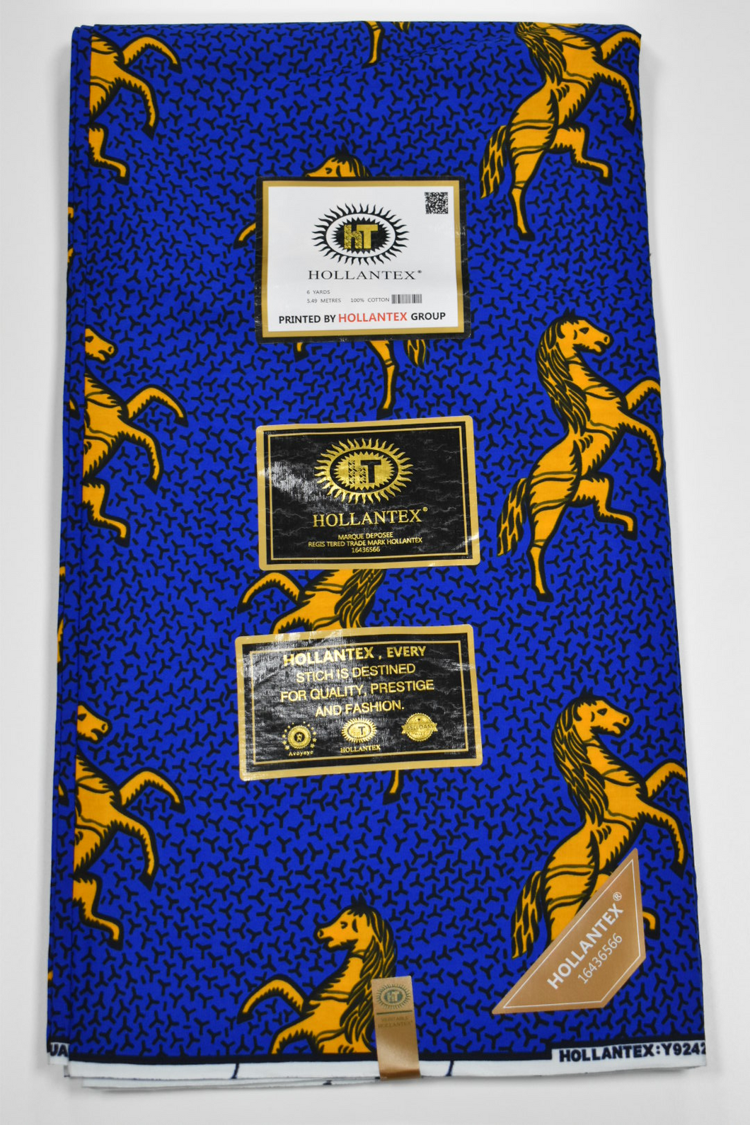 Royal Blue/Yellow Hollantex - 6 Yards