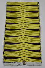 Load image into Gallery viewer, Yellow and Purple Ankara Print - 6 Yards
