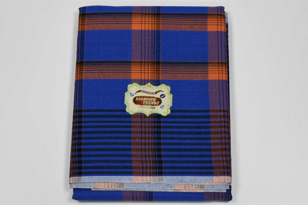 Blue/Orange Plain George - 7 Yards