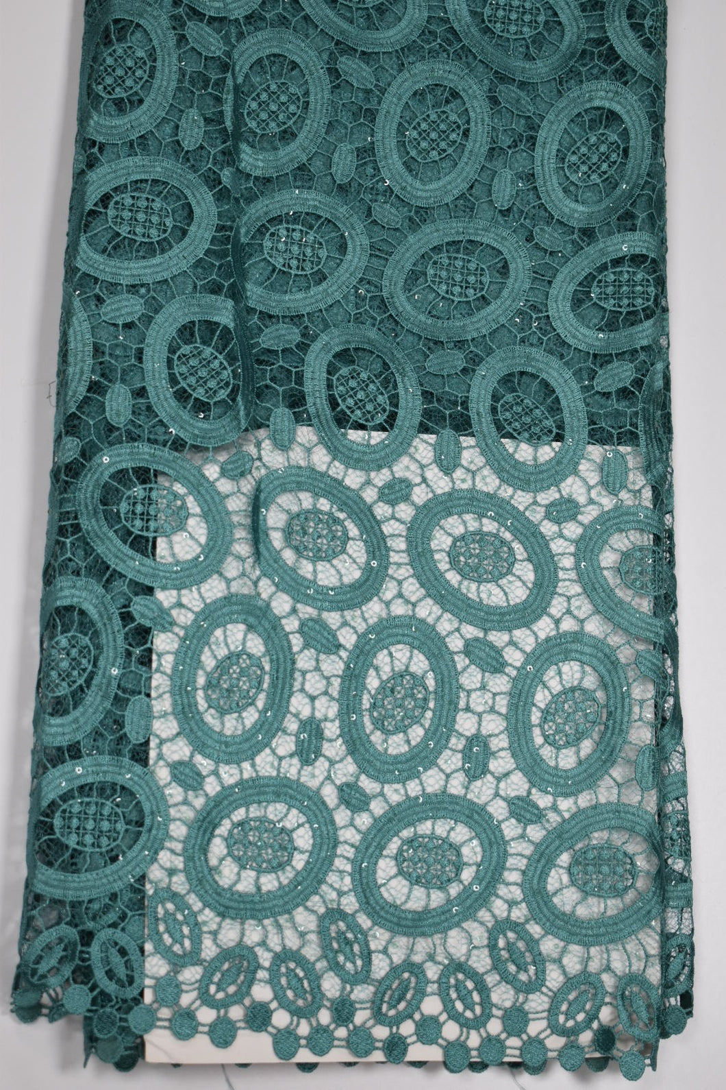 Teal Green Cord Lace - 5 Yards
