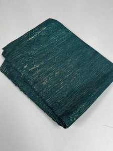 Emerald Green with Gold Plain Aso Oke