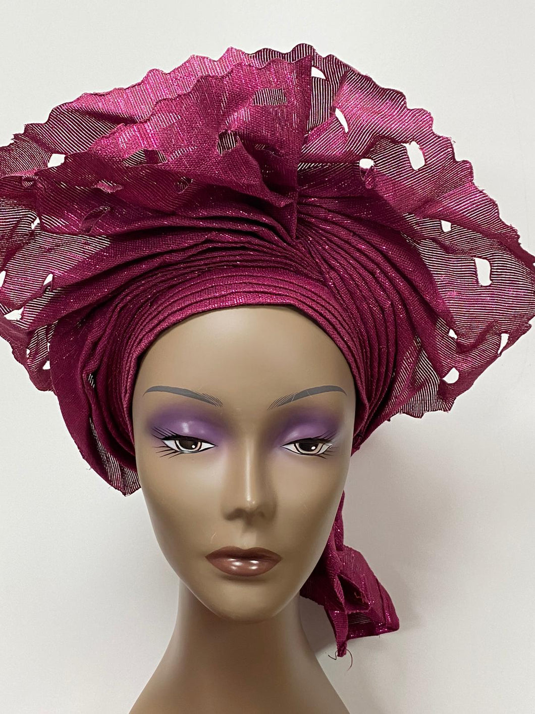Fuchsia Pink Auto Gele