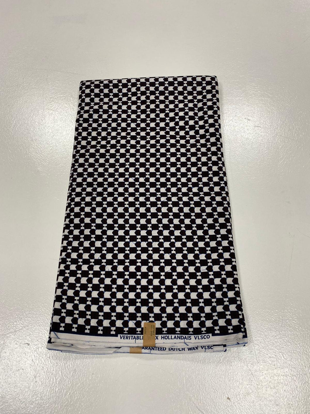 Black and White Block Print Ankara - 6 Yards