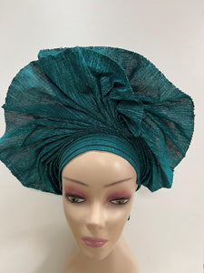 Teal Green Auto Gele