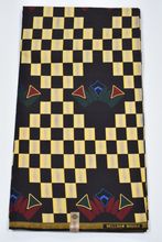 Load image into Gallery viewer, Brown and Yellow/Red Ankara Print - 6 Yards

