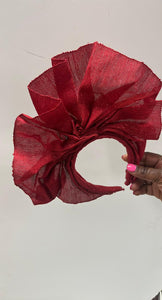 Red Aso Oke Headband