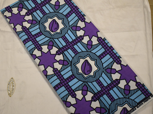 100% Cotton Block Print Ankara - ﻿1 Yard