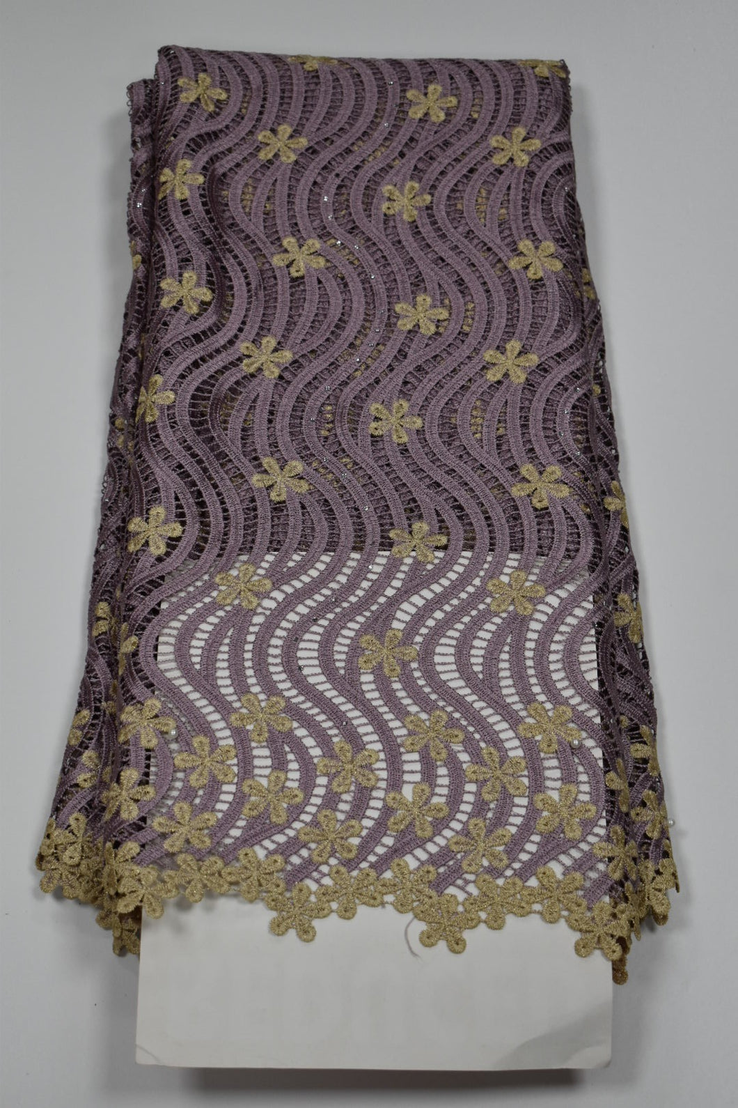 Onion Pink and Gold Cord Lace - 5 Yards