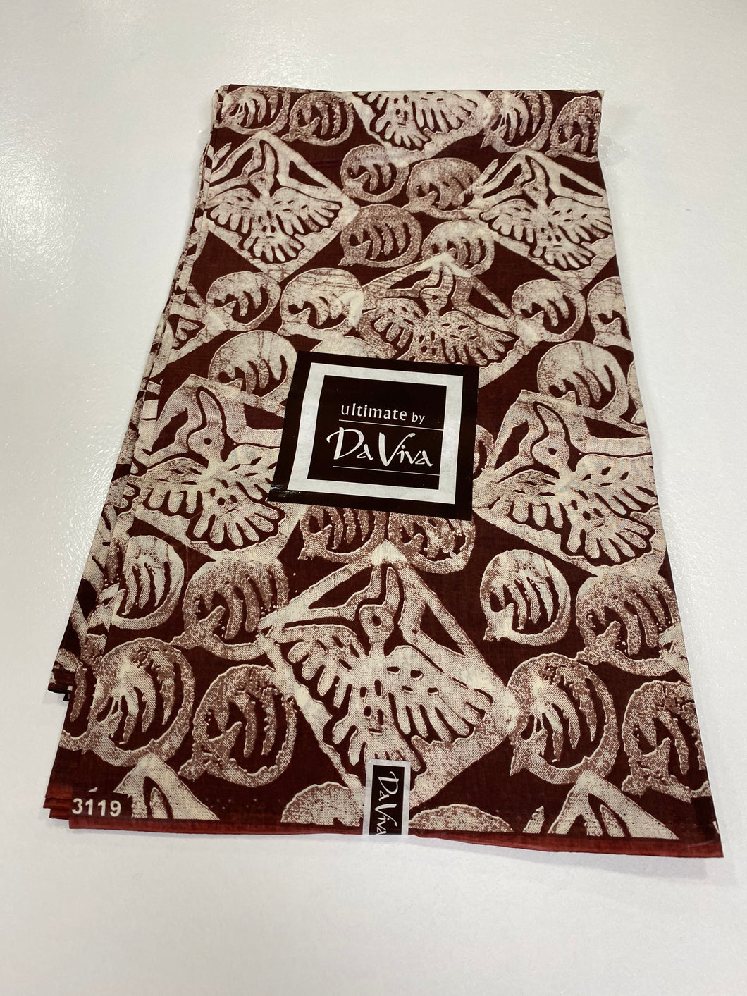 Brown Batik Style Ankara - 6 Yards